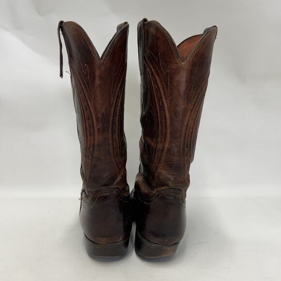 Vintage Lucchese Western Cowboy Boots Goat “Brown” main image 9
